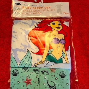 Disney NWT 2T Little Mermaid Green & White